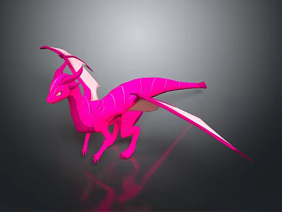 High Quality Commercial 3D Printer Producing Pink Dragon 3D Model Design 3d model