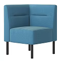 Blue Fabric Sectional Sofa With Versatile Design For Living Room Seating Configurations 3d model