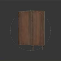 Wooden Entryway Side Cabinet with Multiple Shelves Clothes Rod Simple Design and Slim Legs