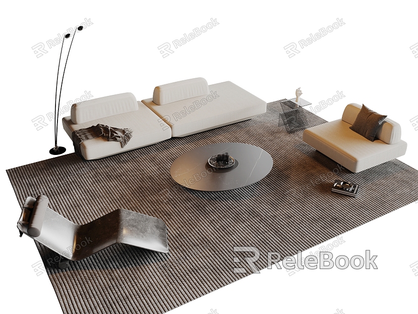 Modern Italian Sofa Coffee Table Combo model