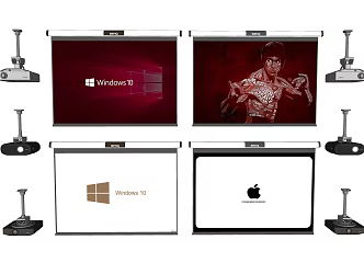 Modern Projector Projection Screen 3d model