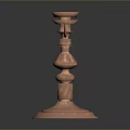 Copper Three Arm Candle Holder With Decorative Base And Classic Design