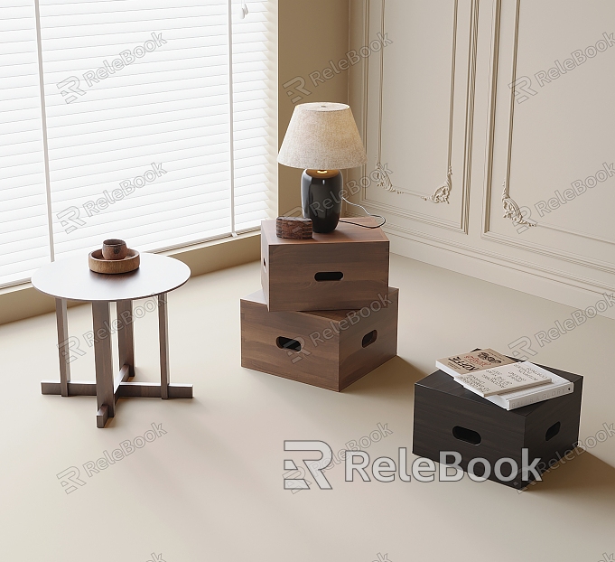 Side corner bedside table model