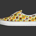 Colorful Casual Shoes With Geometric Pattern White Sole And White Laces