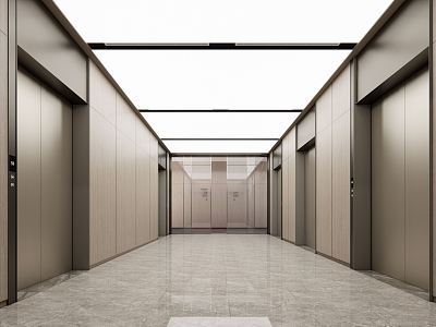 Elevator Room of Modern Elevator Hall Company model