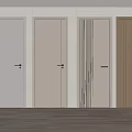Various Design Flush Doors In Different Colors For Home Interior Decoration 3d model
