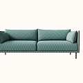 Simple double sofa 3d model