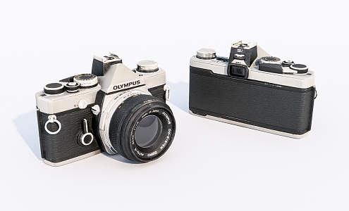 Modern camera old SLR camera 3d model