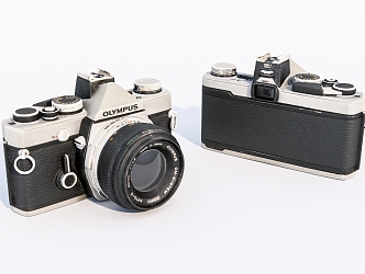 Modern camera old SLR camera 3d model