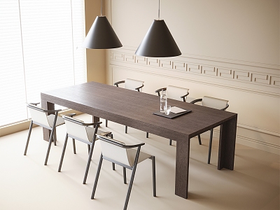 Modern Dining Table and Chair Combination Dining Chair Single Chair Chandelier model