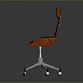 Modern Office Chair With Black Red Upholstery Swivel Base And Rolling Wheels