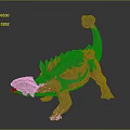 Realistic Ankylosaurus Dinosaur Model With Armored Body Tail Club And Detailed Texture