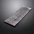 Long Rectangular Rustic Metal Plate With Rough Surface Texture And Rust Spots