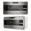Modern Kitchen Appliances Built in and Countertop Ovens Featuring Stainless Steel Knob Controls