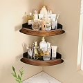 Cosmetics Storage Rack Triangle Basket Perfume Toiletries Decorations 3d model