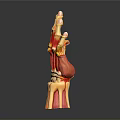 Detailed Human Hand Organ Skeletal Structure And Muscle Anatomy 3D Model