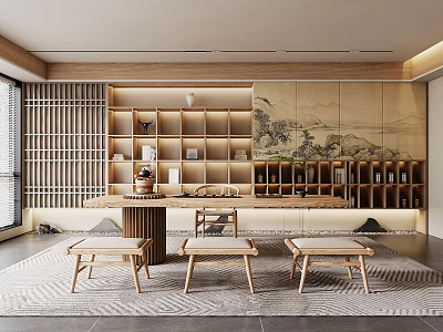 New Chinese Tea Room 3d model