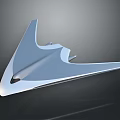Silver Futuristic Spacecraft Aerodynamic Design For Aerospace Deep Exploration Missions 3d model