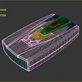 Sleek Gray Electronic Device Featuring Black Component And Mesh Design In Rectangular Shape