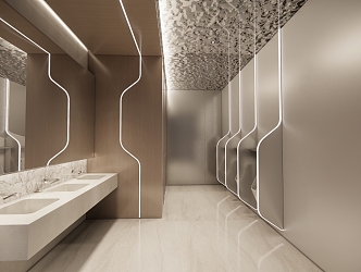 Modern Restroom 3d model