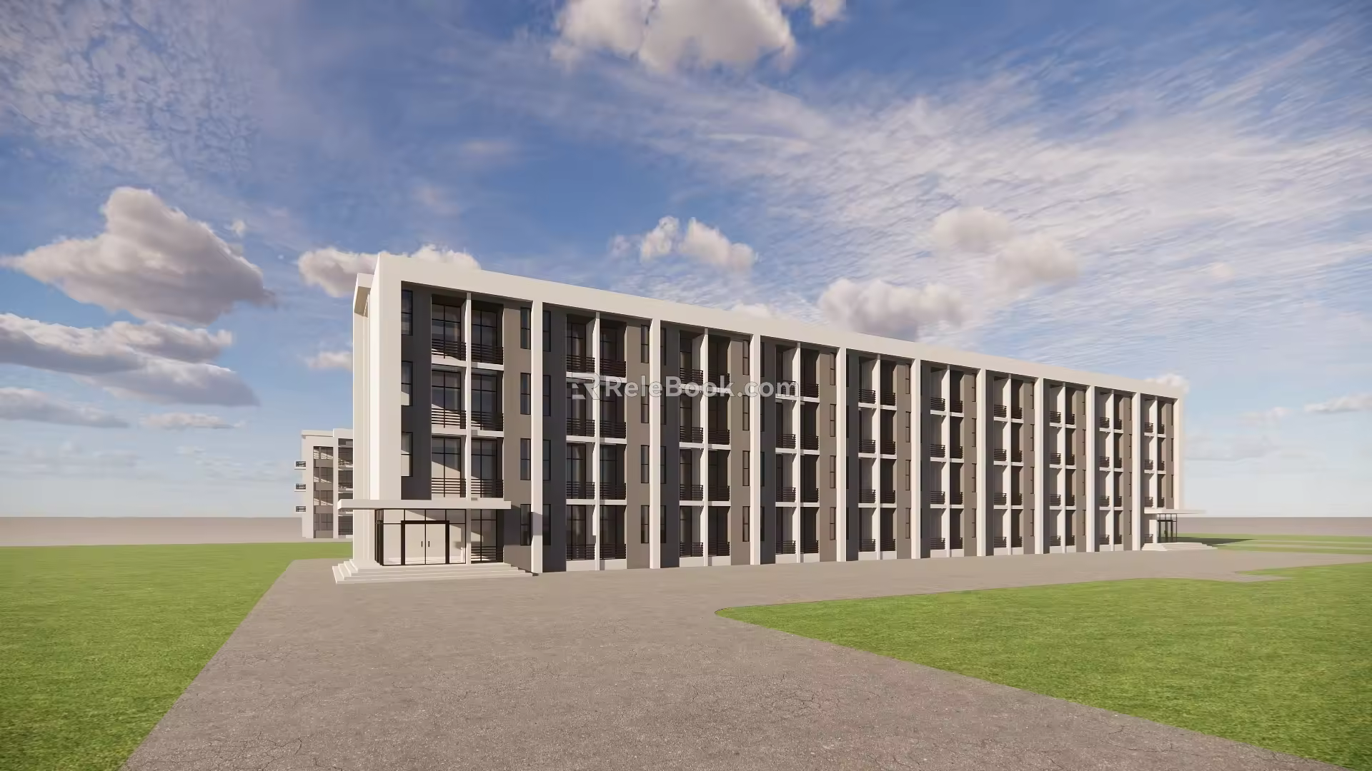Modern Dormitory Building Dormitory Apartment Building 3d model