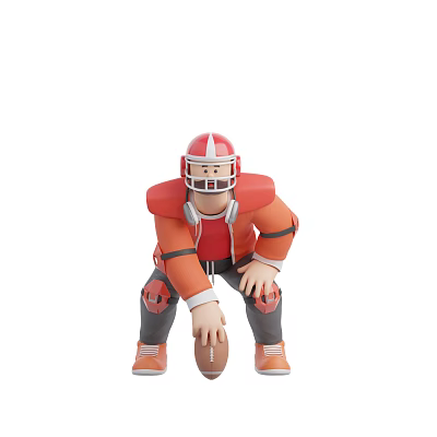 Modern Athlete Rugby Athlete Sports Cartoon Rugby Athlete Cartoon Athlete 3d model