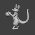 Dynamic Game Movie Kangaroo Character Wearing Green Sports Uniform Holding Basketball