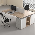 Modern Office Desk and Chair Staff Station Computer Desk and Chair 3d model