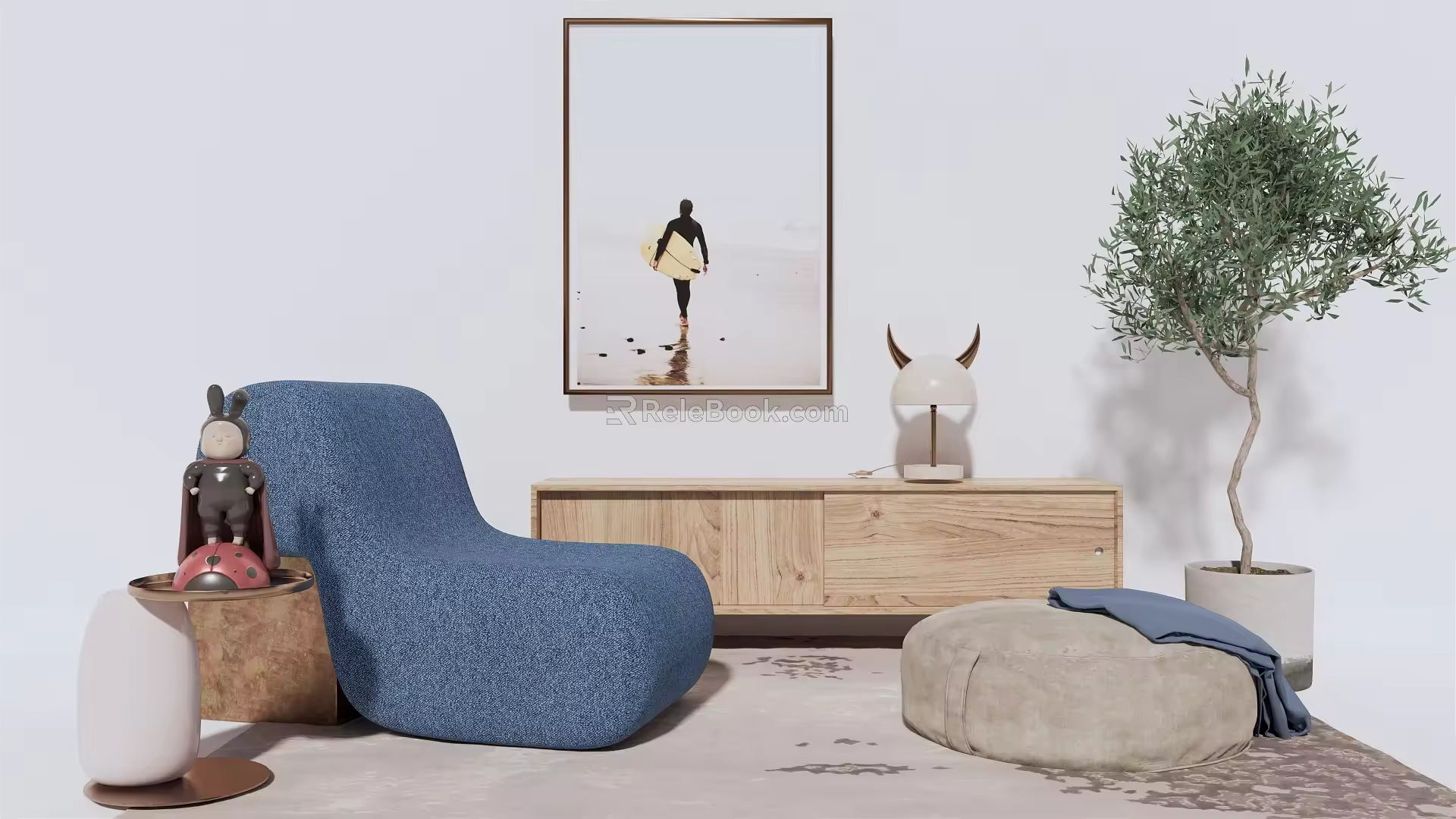 Modern single sofa 3d model