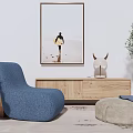 Modern single sofa 3d model