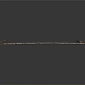 Ancient Bronze Weapon With Decorative Ends And Rusty Surface On Dark Background