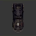 Rusted Modified Car With Exposed Engine Rugged Style And Weathered Vintage Body