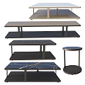 Modern Coffee Tables With Marble Tops Metal Frames And Multi Tiered Designs 3d model