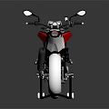 Modern Red Black And White Motorcycle Design With Single Seat Exhaust And White Wheels