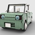 LEGO toy building blocks small car KCAR cartoon convertible 3d model