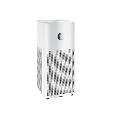 Modern White Air Conditioner Fan With Grille Design And Circular Control Panel 3d model