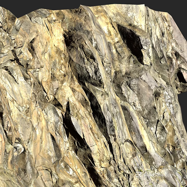 Rural Landscape Showing Rough Tree Bark With Natural Texture And Earth Tones 3d model 