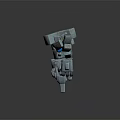 Futuristic Mechanical Robot Character With Blue Glowing Core And Armored Design