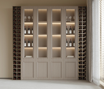 New Chinese Wine Cabinet 3d model