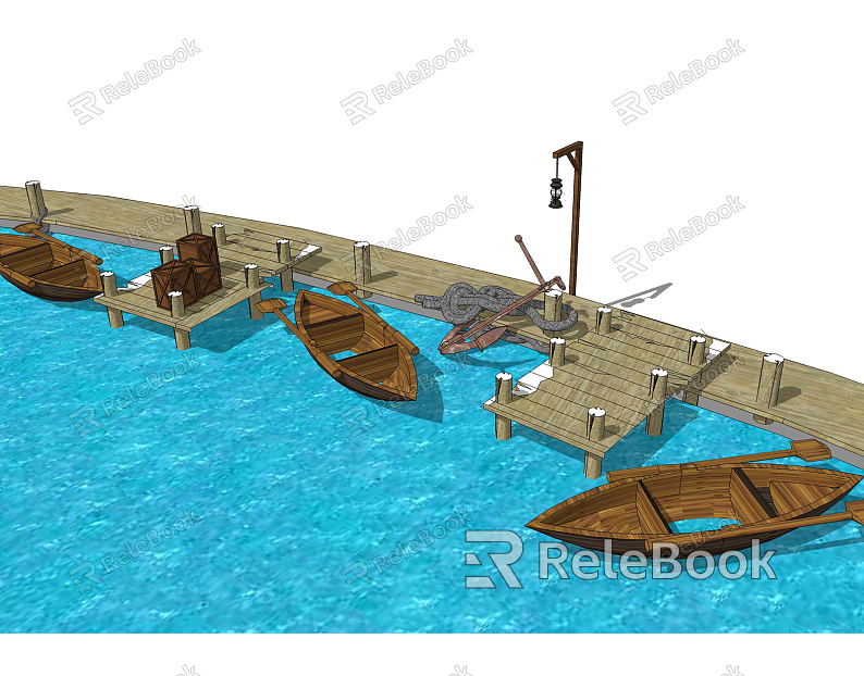 Modern Wooden Boat Small Wooden Boat model