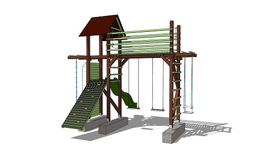 Modern slide rides 3d model