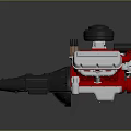 modern engine 3d model
