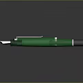 Elegant Green Fountain Pen With Shiny Metallic Accents And Smooth Grip