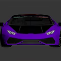 Purple Sleek Sports Car With Black Body Accents And Rear Spoiler Aerodynamic Design