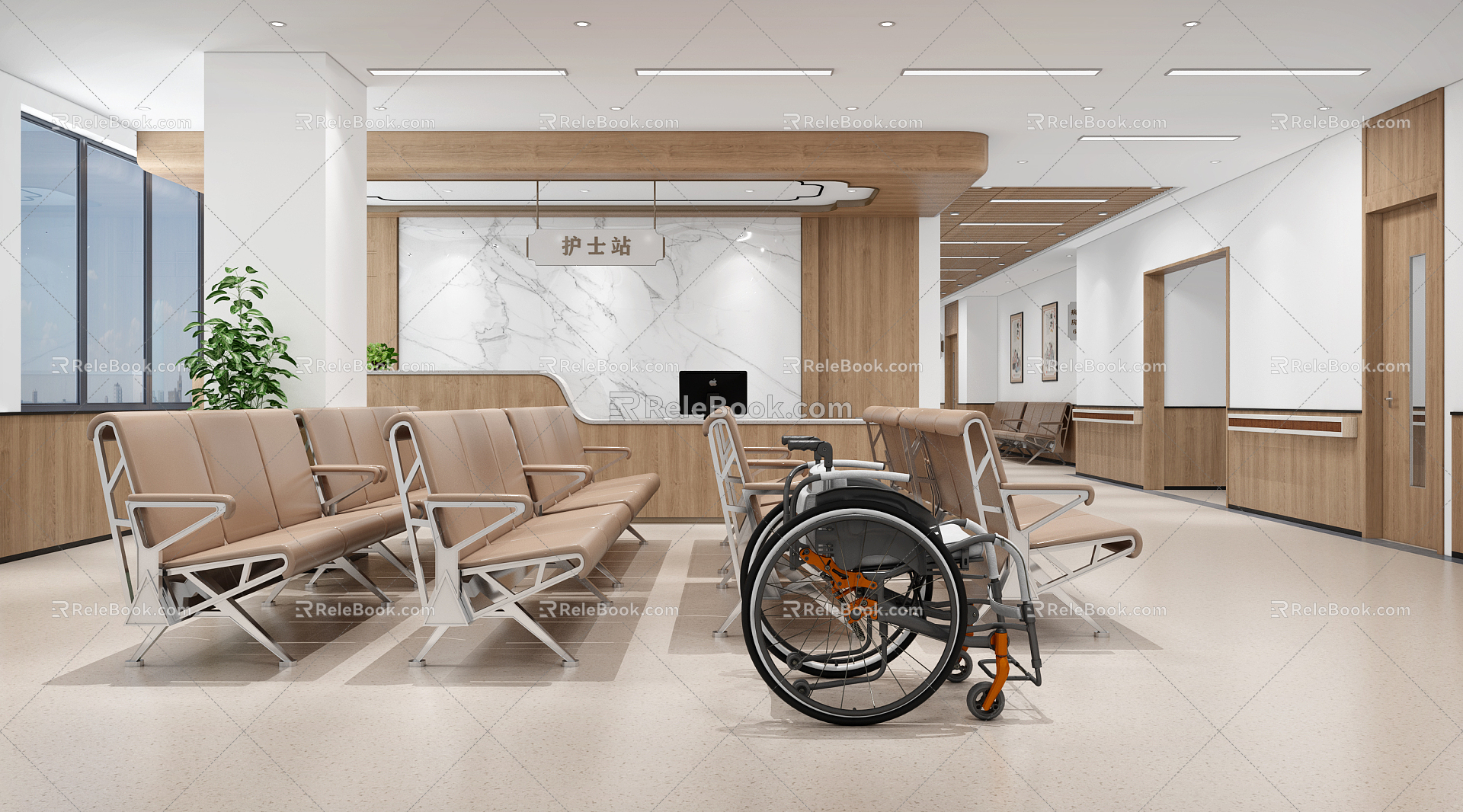 Modern Hospital Hall Hospital 3d model