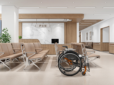 Modern Hospital Hall Hospital 3d model