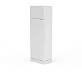 White Storage Locker With Multiple Compartments Ventilated Top And Lockable Middle Section