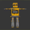 Robot Assistant Small Robot Butler Robot Butler Figure Game Figure 3d model