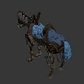 Steampunk Mechanical Horse Game Character With Blue Glowing Saddle And Metallic Parts