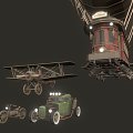 Modern Steampunk Car 3d model